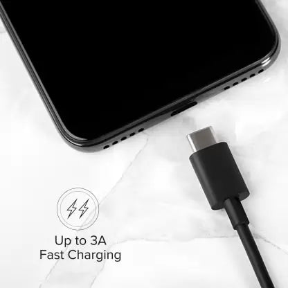 Mi USB Type C Cable 3 A 1 m 28356,USBC100T  (Compatible with Mobile, Black, One Cable) Mi USB Type C Cable 3 A 1 m 28356,USBC100T  (Compatible with Mobile, Black, One Cable)